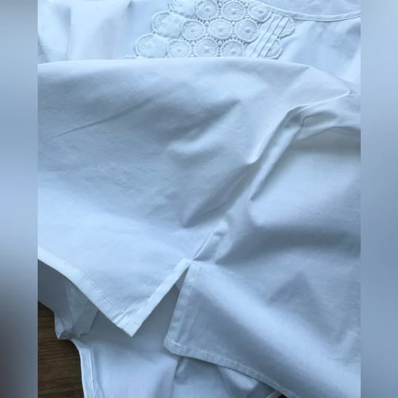 Talbots White Top Sleeveless Shirt 6 - Picture 5 of 5